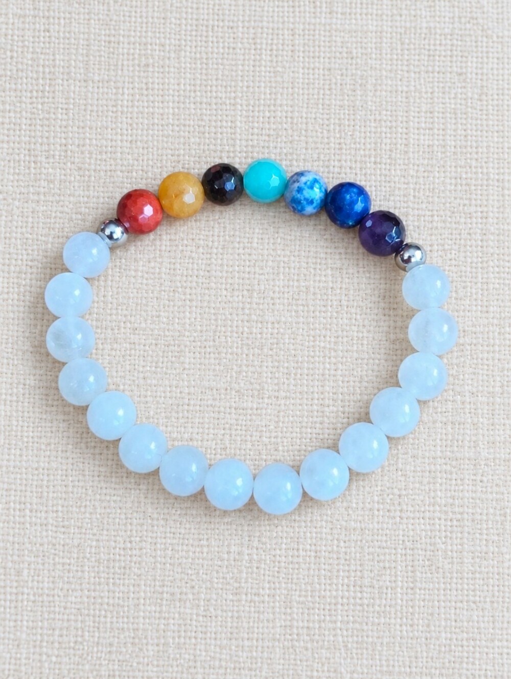 Chakra Gemstone Stretch Bracelet | Handmade